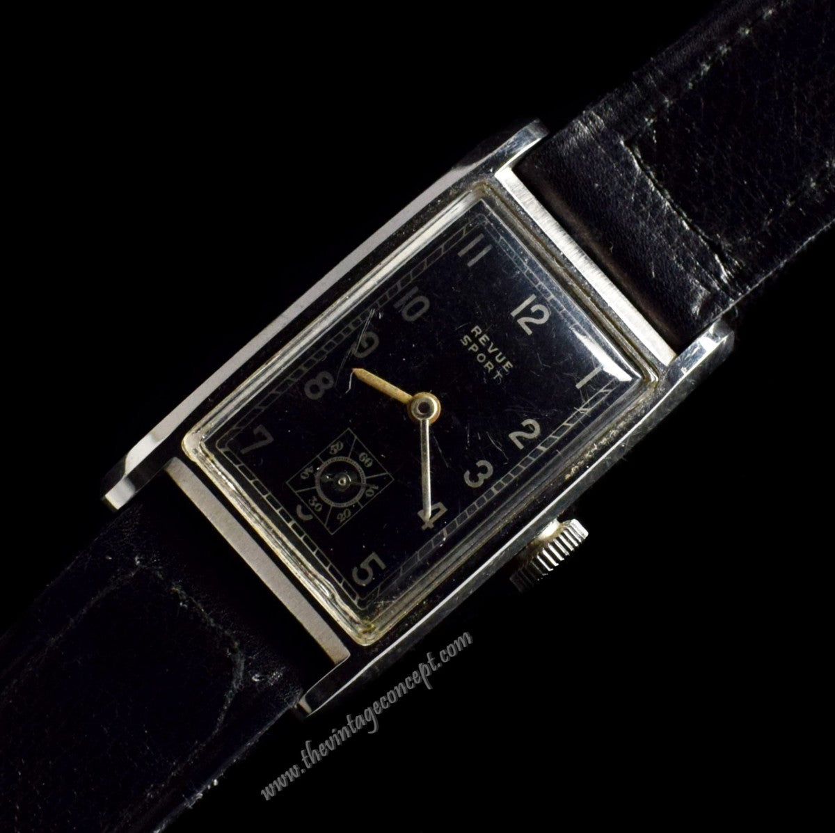 Revue Sport NOS Rectangular Sub Second Dial