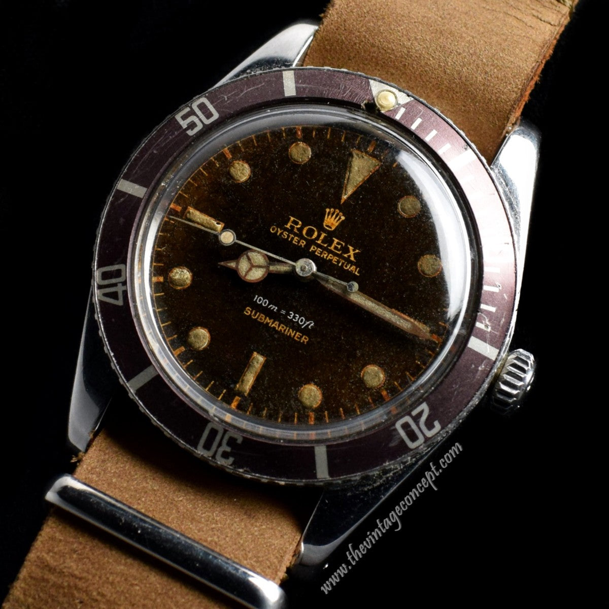 Rolex Submariner Tropical Gilt Dial 6536/1 (SOLD)