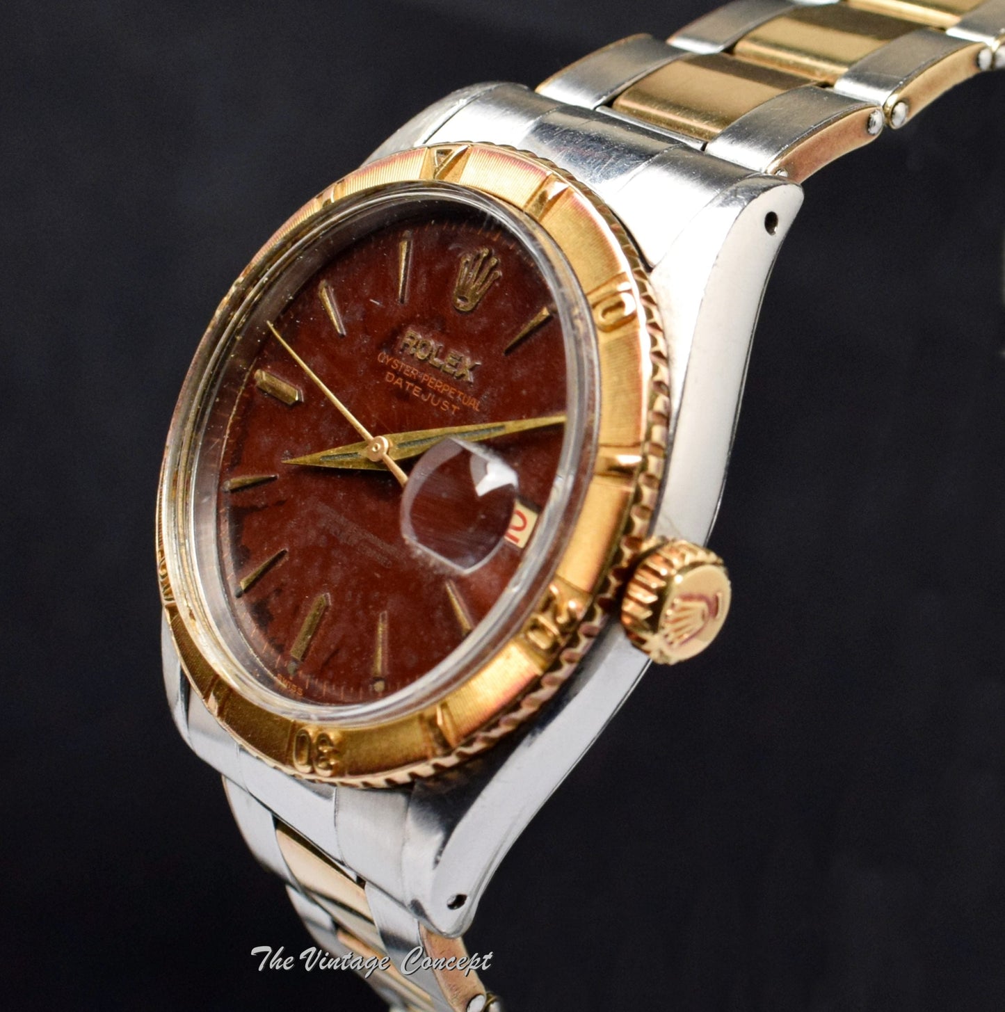 Rolex Red "Datejust" Two-Tones Tropical Gilt Dial 6609 (SOLD)