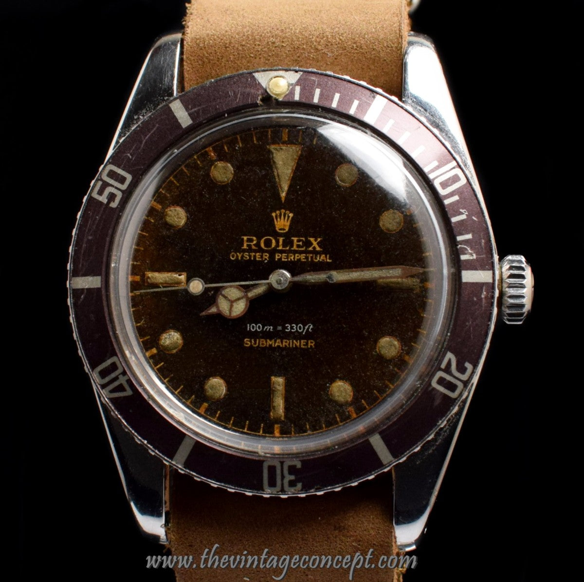 Rolex Submariner Tropical Gilt Dial 6536/1 (SOLD)