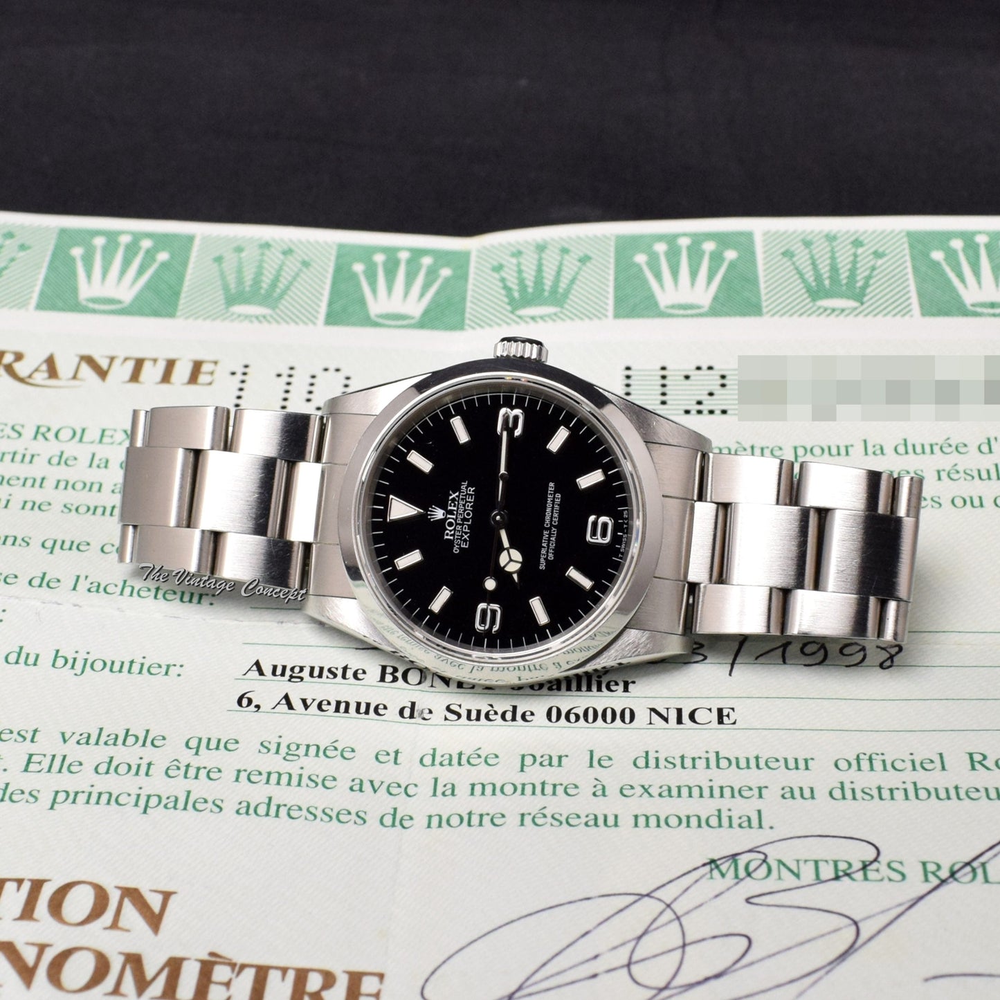 Rolex Explorer Unpolished Case 14270 w/ Original Paper (SOLD)