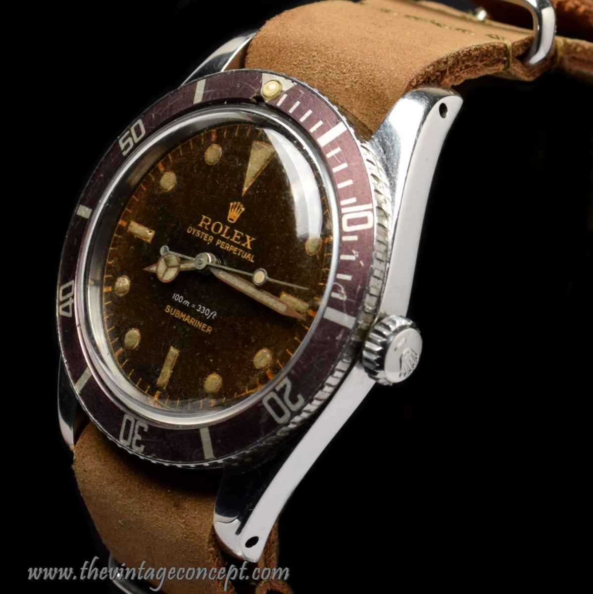 Rolex Submariner Tropical Gilt Dial 6536/1 (SOLD)