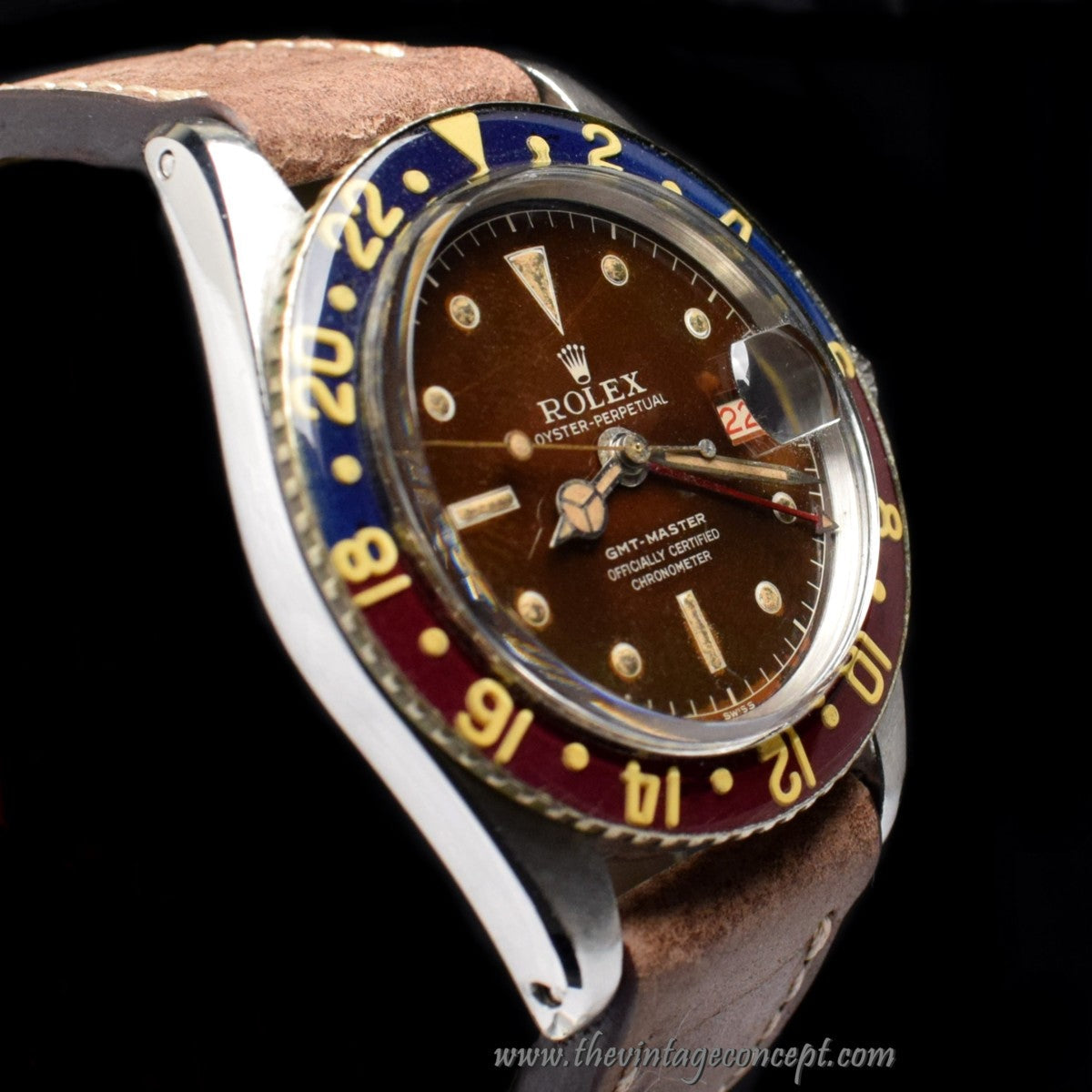 Rolex GMT-Master No Guard Tropical Gilt Dial 6542 (SOLD)