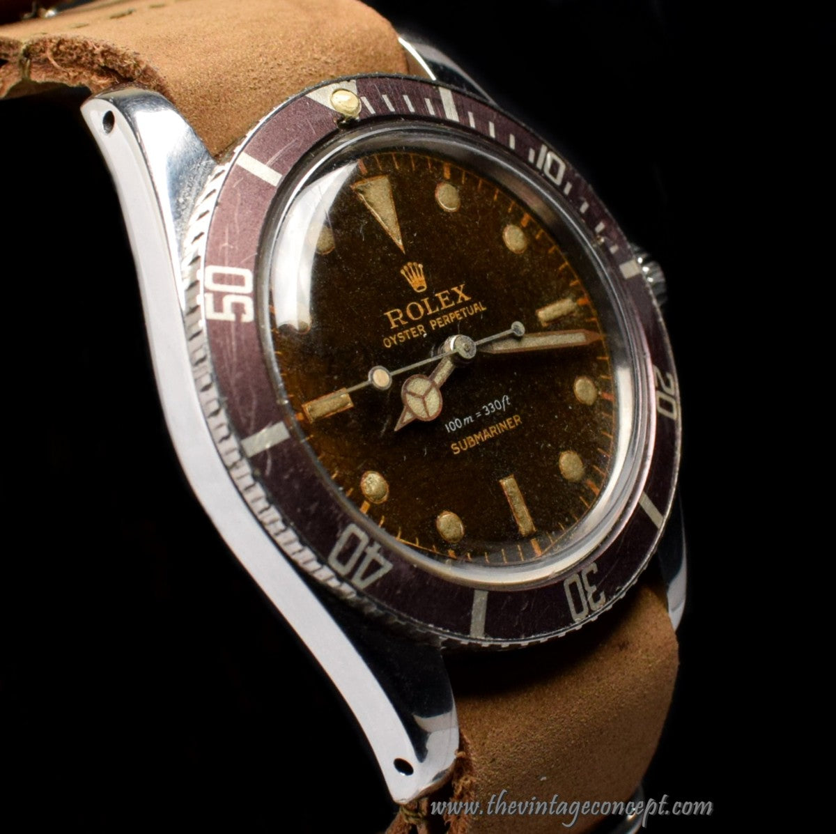 Rolex Submariner Tropical Gilt Dial 6536/1 (SOLD)