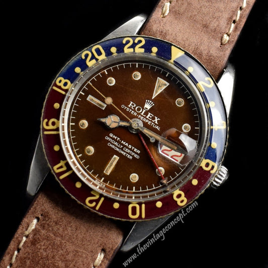 Rolex GMT-Master No Guard Tropical Gilt Dial 6542 (SOLD)