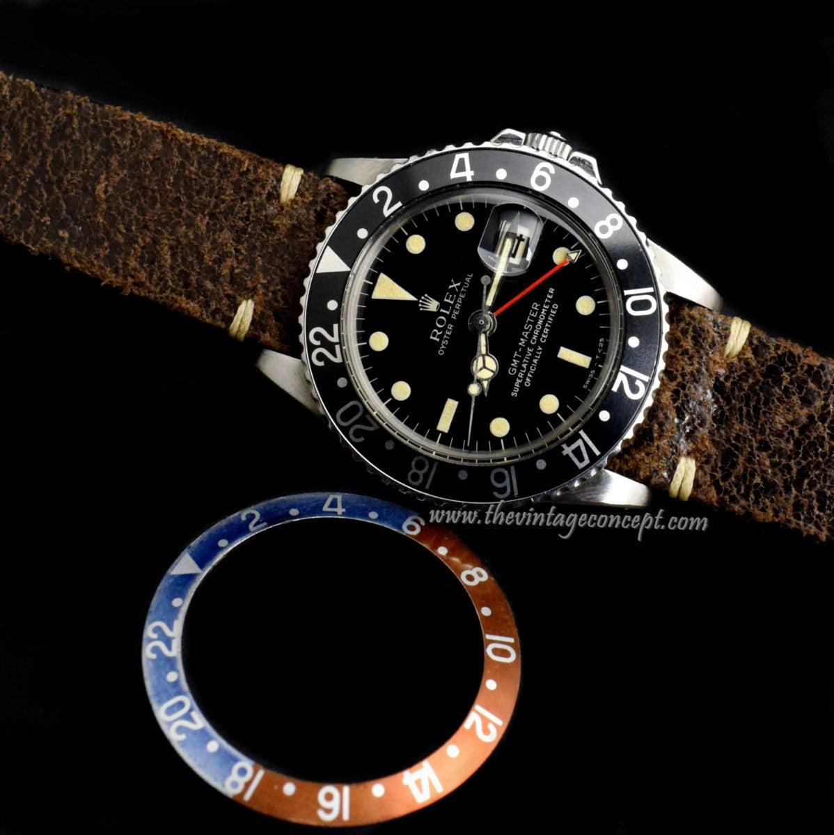 Rolex GMT-Master Gilt Dial 1675 w/ Two Inserts (SOLD)