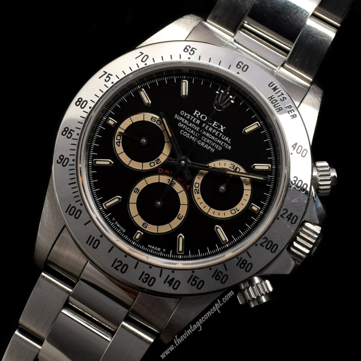 Rolex Daytona Unpolished Case Black Patrizzi Dial 16520 (Full Set) (SOLD)