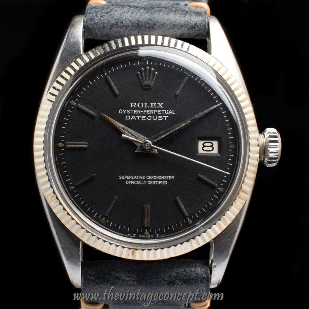 Rolex Datejust Matte Black Dial 6605 (SOLD)