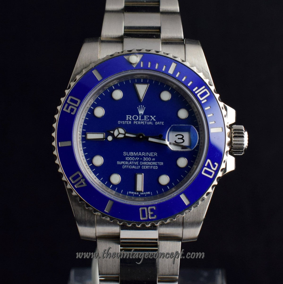 Rolex Submariner White Gold Blue Dial 116619LB w/ Card & Tag (SOLD)