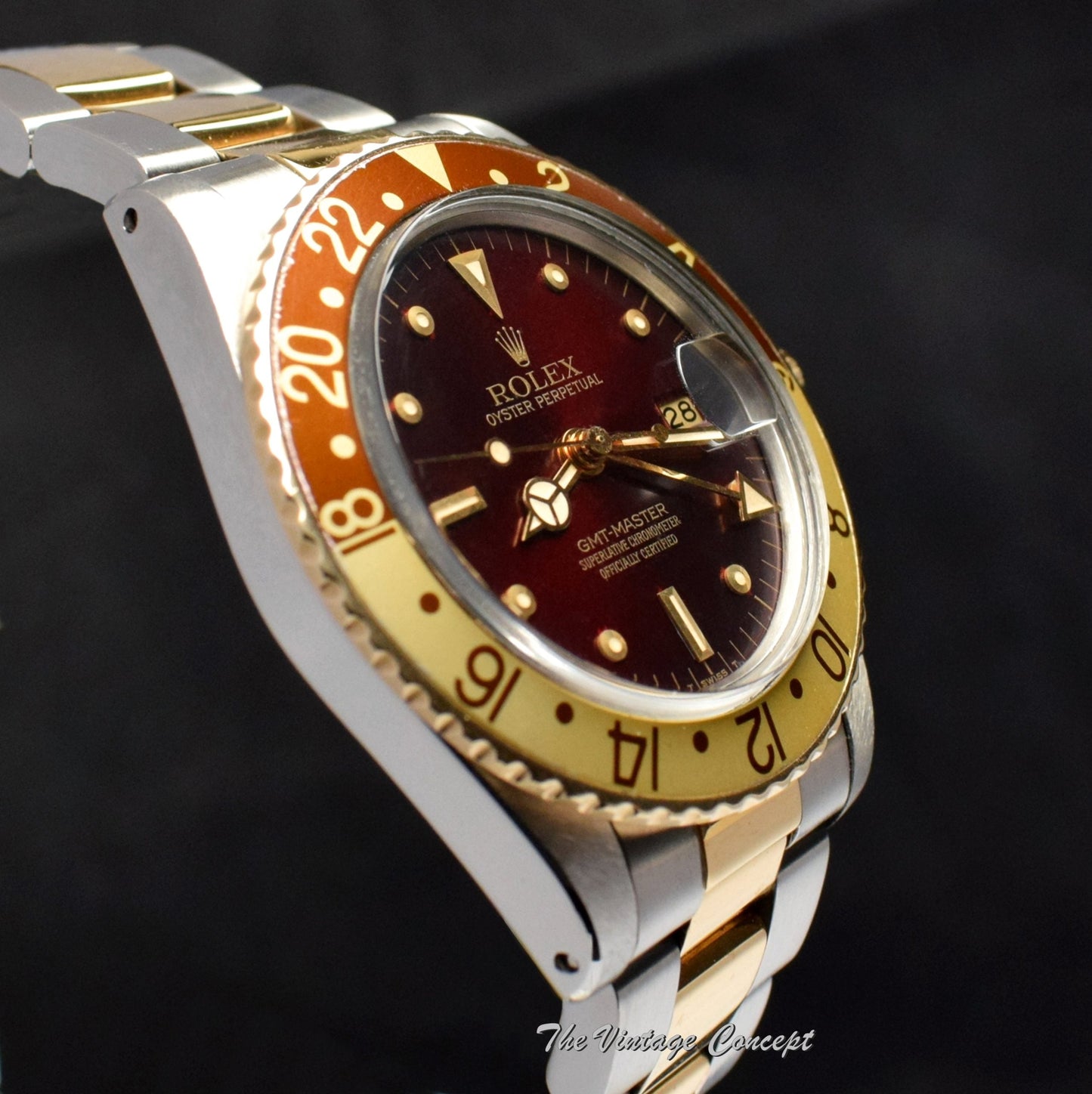 Rolex GMT-Master Two-Tones Brown Nipple Dial 16753  (SOLD)