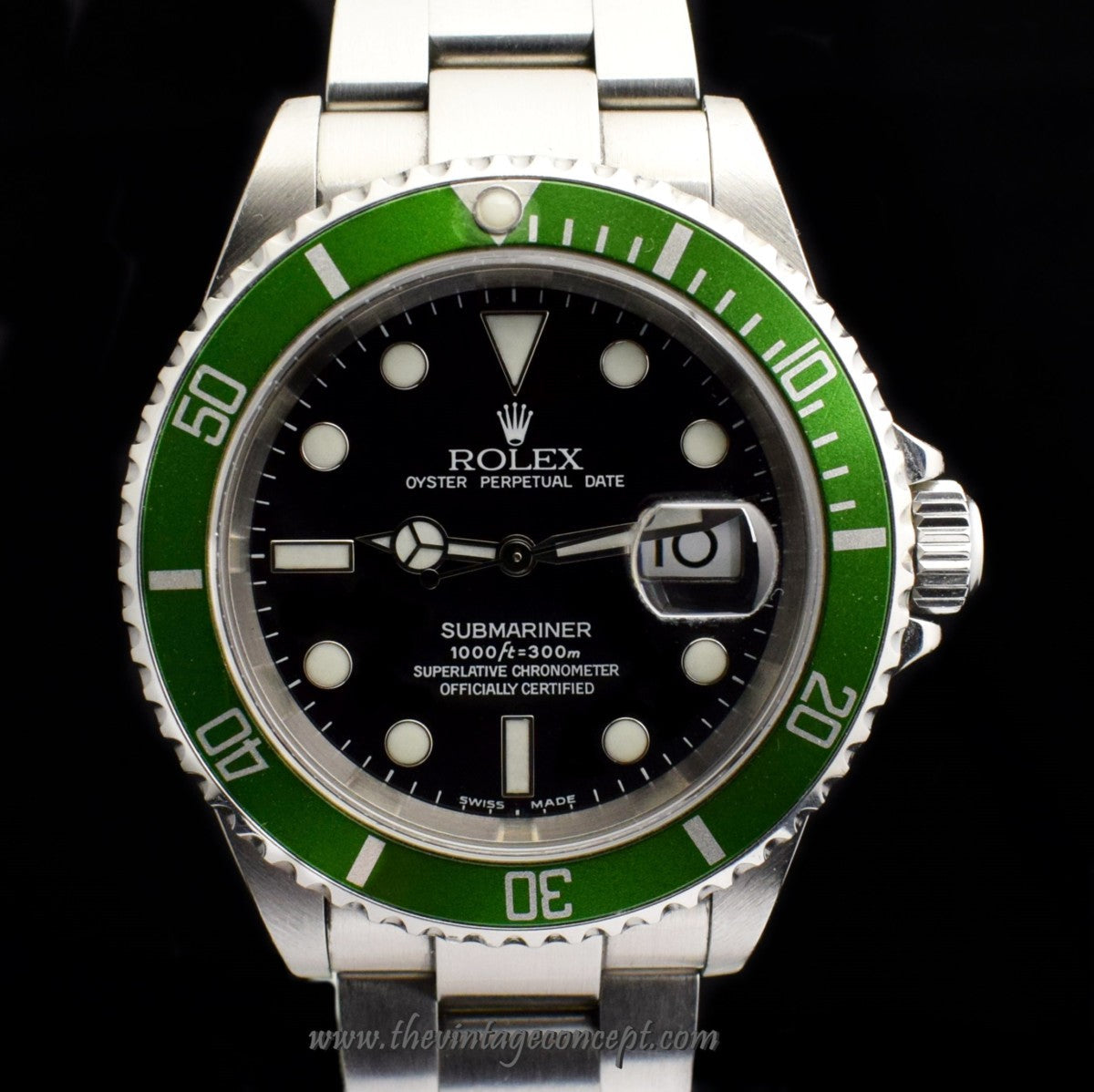 Rolex Submariner 50th Anniversary "Flat 4" 16610LV (Original Paper & Box) (SOLD)