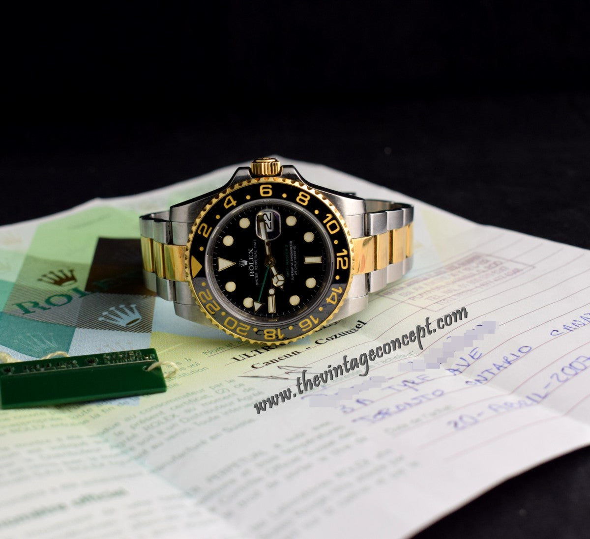 Rolex GMT Master II YG/SS 116713 w/ Original Paper & Tag   ( SOLD )