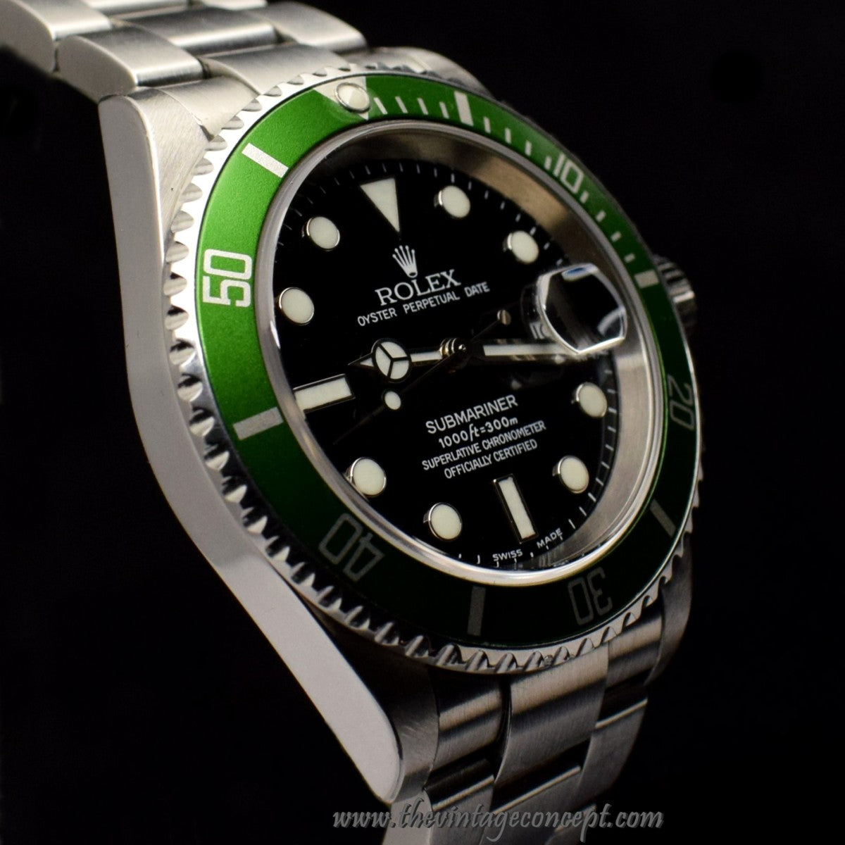 Rolex Submariner 50th Anniversary "Flat 4" 16610LV (Original Paper & Box) (SOLD)