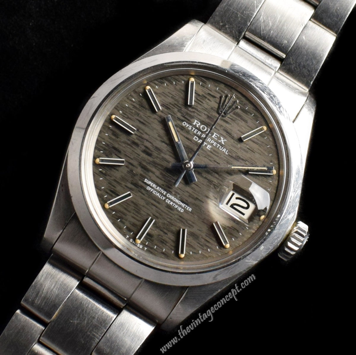 Rolex Oyster Perpetual Grey Linen Dial 1500 w/ Original Paper ( SOLD )