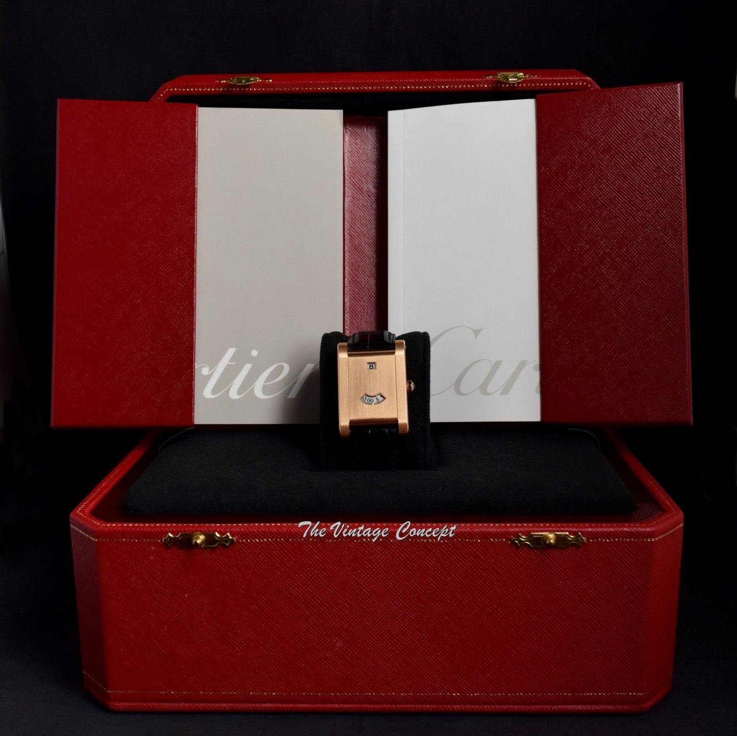 Cartier 18K RG Tank Jumping Hours Limited Edition (Full Set) (SOLD)