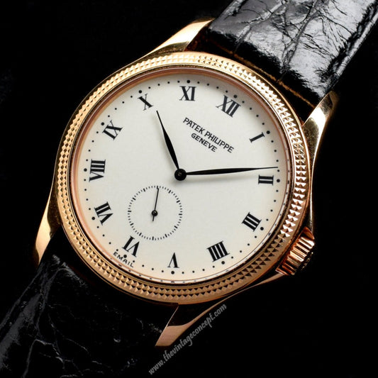 Patek Philippe Pink Gold Enamel Dial Calatrava 5115R-001 (SOLD)