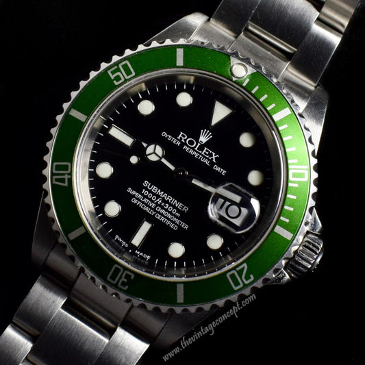 Rolex Submariner 50th Anniversary "Flat 4" 16610LV (Original Paper & Box) (SOLD)