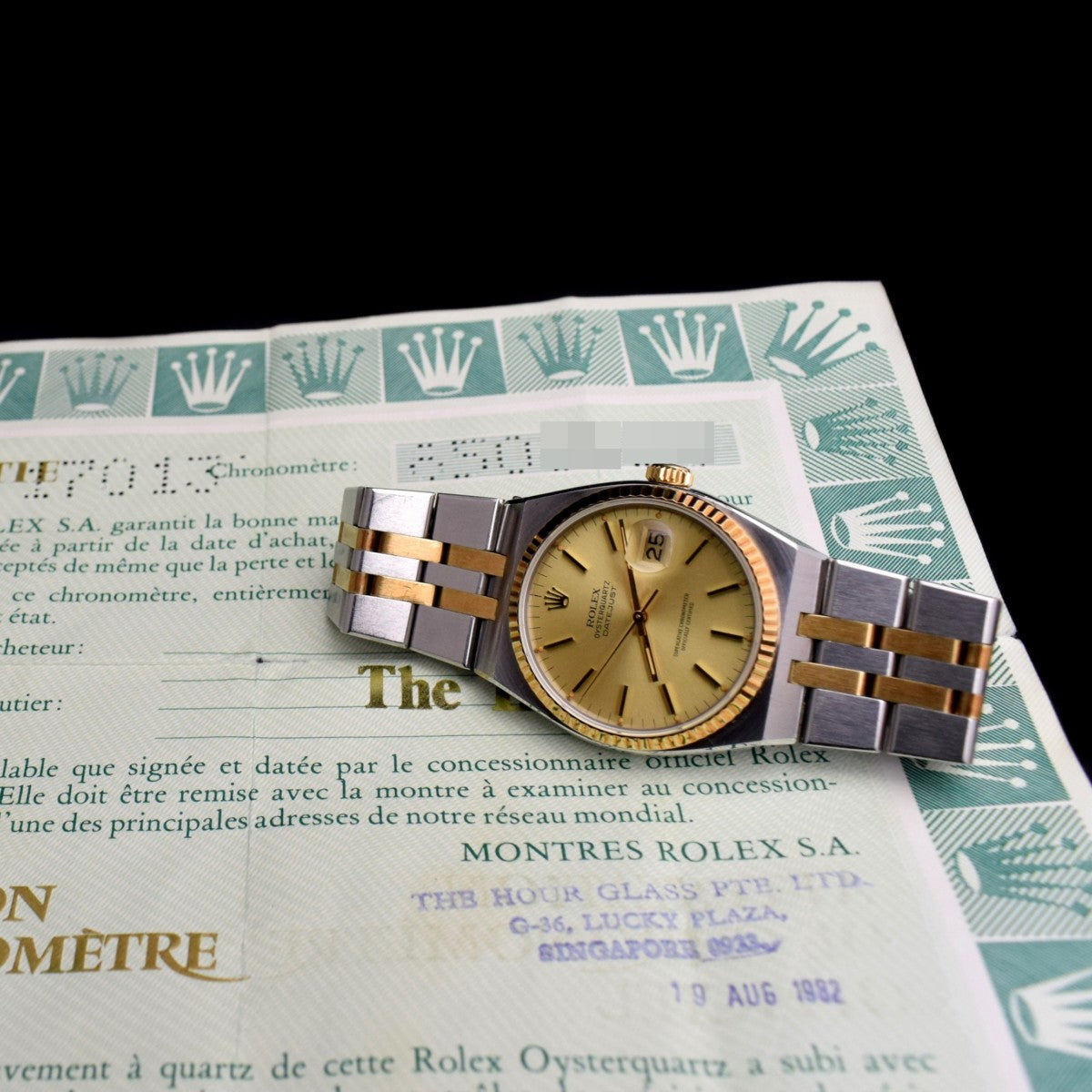 Rolex Datejust Two-Tones Oysterquartz 17013 w/ Original Paper (SOLD)