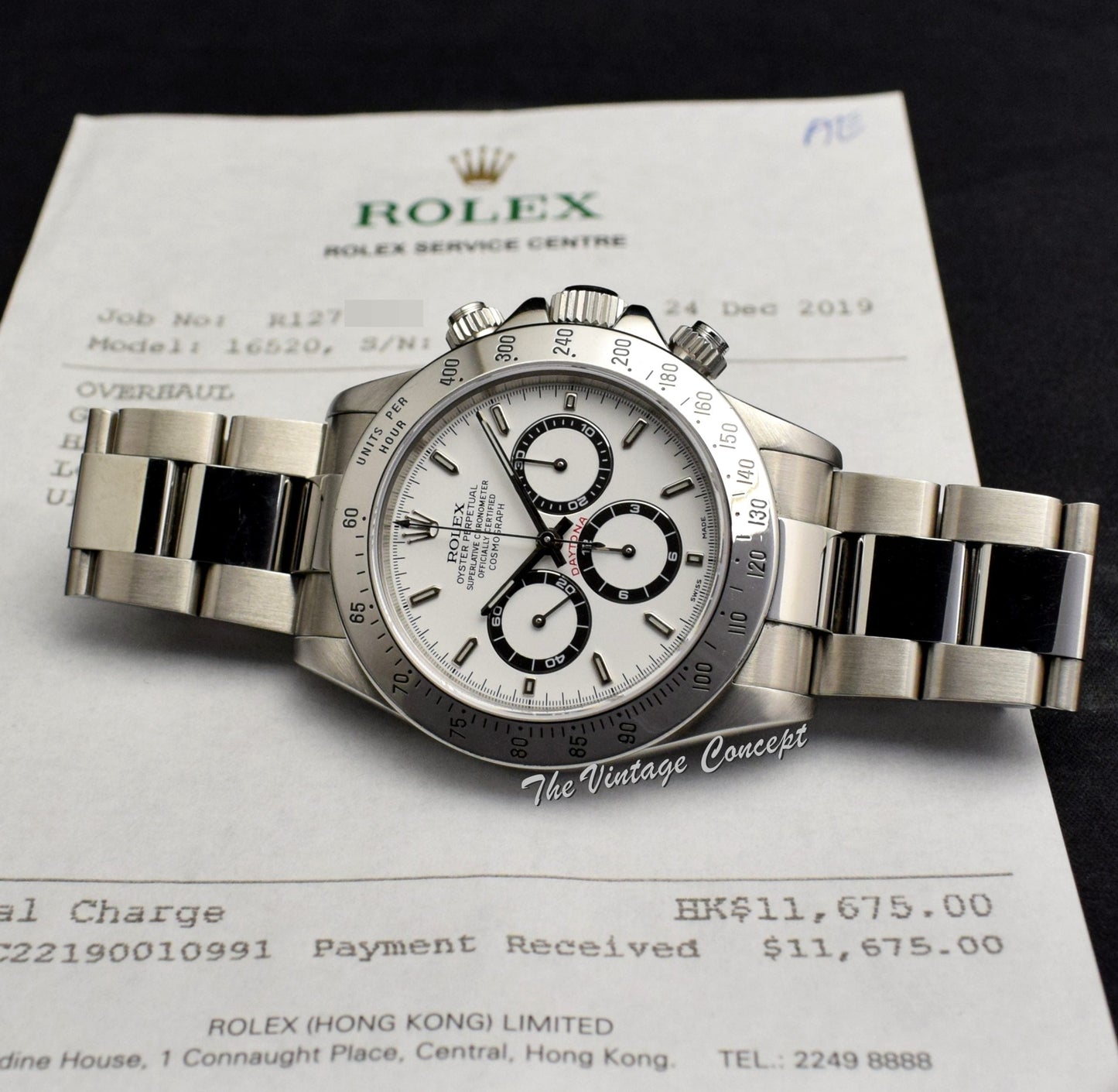 Rolex Daytona White Dial "P Series" 16520 w/ Service Paper (SOLD)