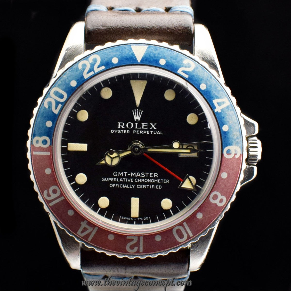 Rolex GMT Master Matte Dial Slightly Tropical 1675 (SOLD)