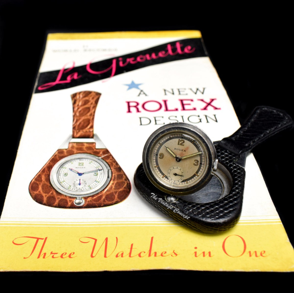 Rolex "La Girouette" 2728 Reversible Pocket and Table Watch w/ Manual