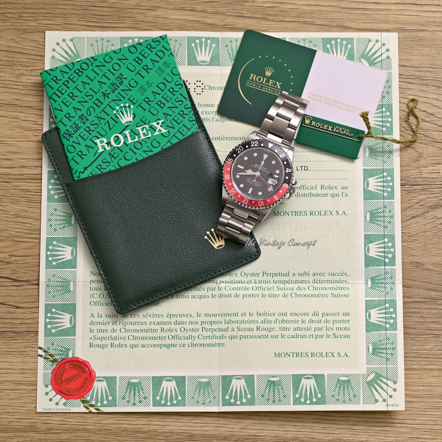 Rolex Steel GMT-Master II “Coke” w/Original Paper Ref. 16710