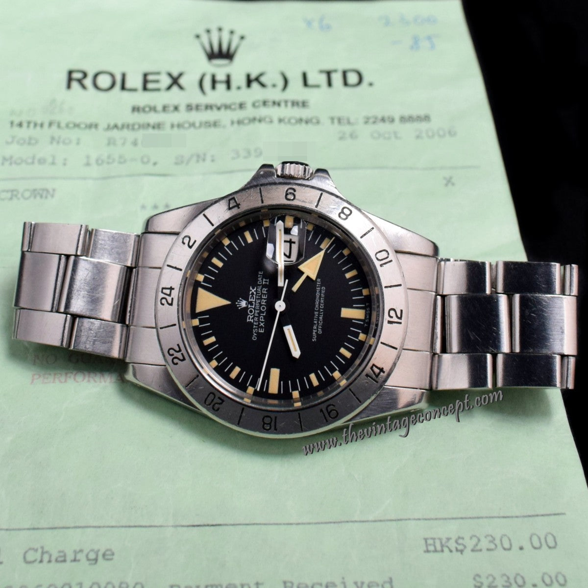 Rolex Explorer II Straight Hand 1655 w/ Service Paper (SOLD)