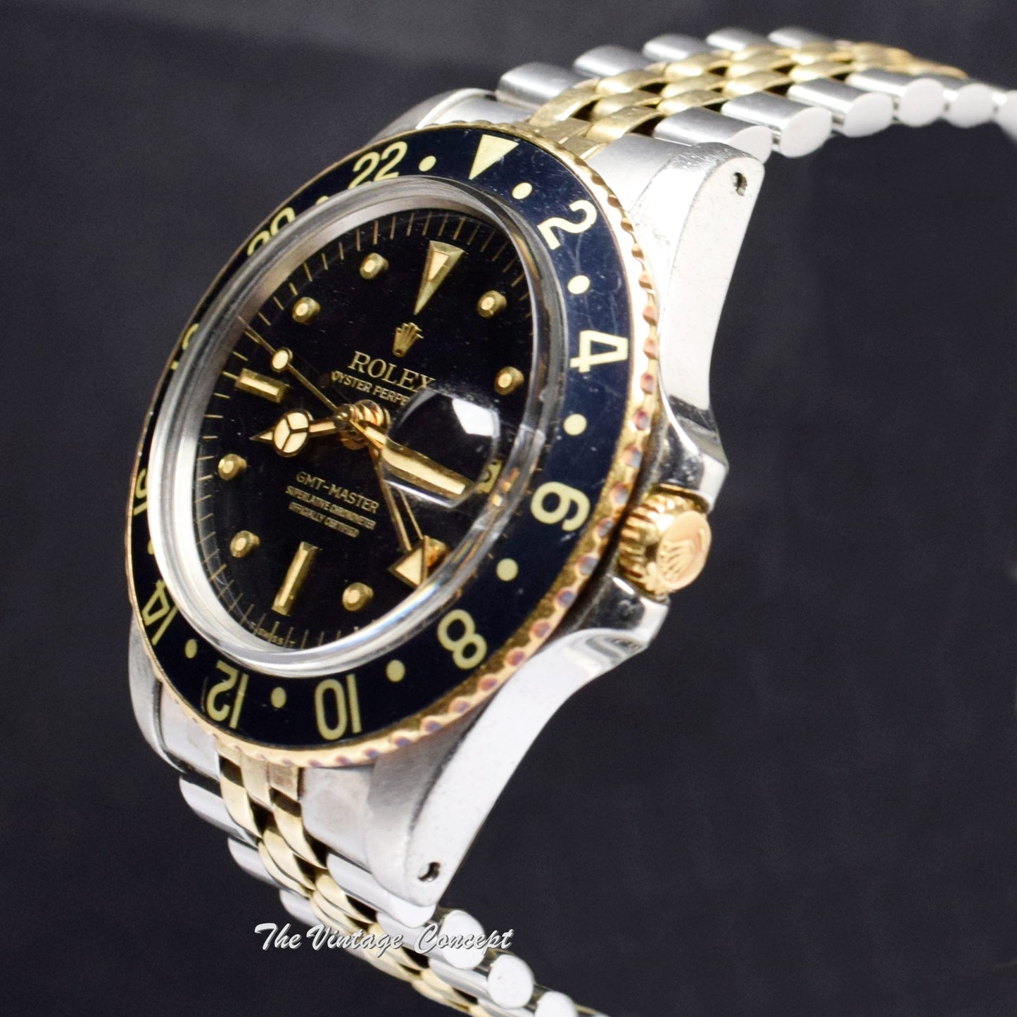 Rolex GMT-Master Two-Tones Black Nipple Dial 1675  (SOLD)