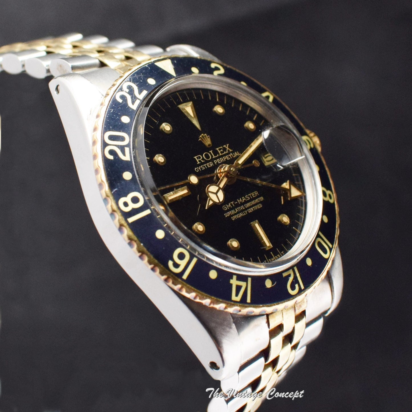 Rolex GMT-Master Two-Tones Black Nipple Dial 1675  (SOLD)