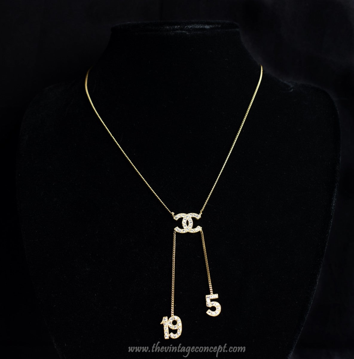 Vintage Chanel Small Logo "5" & "19" Necklace (SOLD)