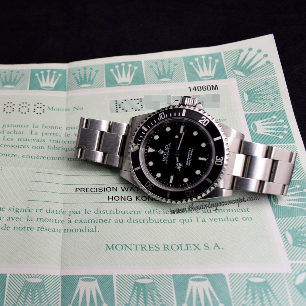 Rolex Submariner No Date 14060M w/ Original Paper (SOLD)