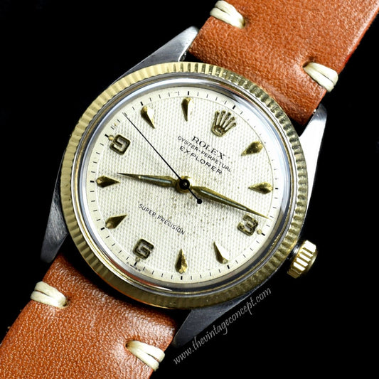 Rolex Explorer Two-Tones Honeycomb Dial 5501 w/ Original Paper & Box (SOLD)