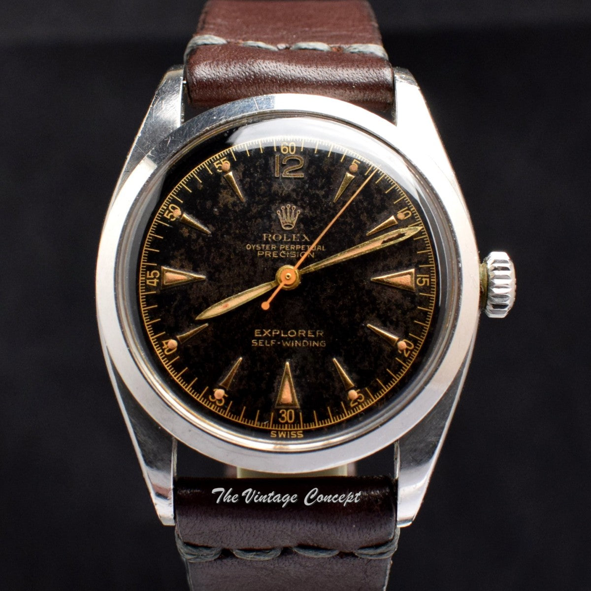 Rolex Early Explorer Chapter Ring Gilt Dial 6298  (SOLD)