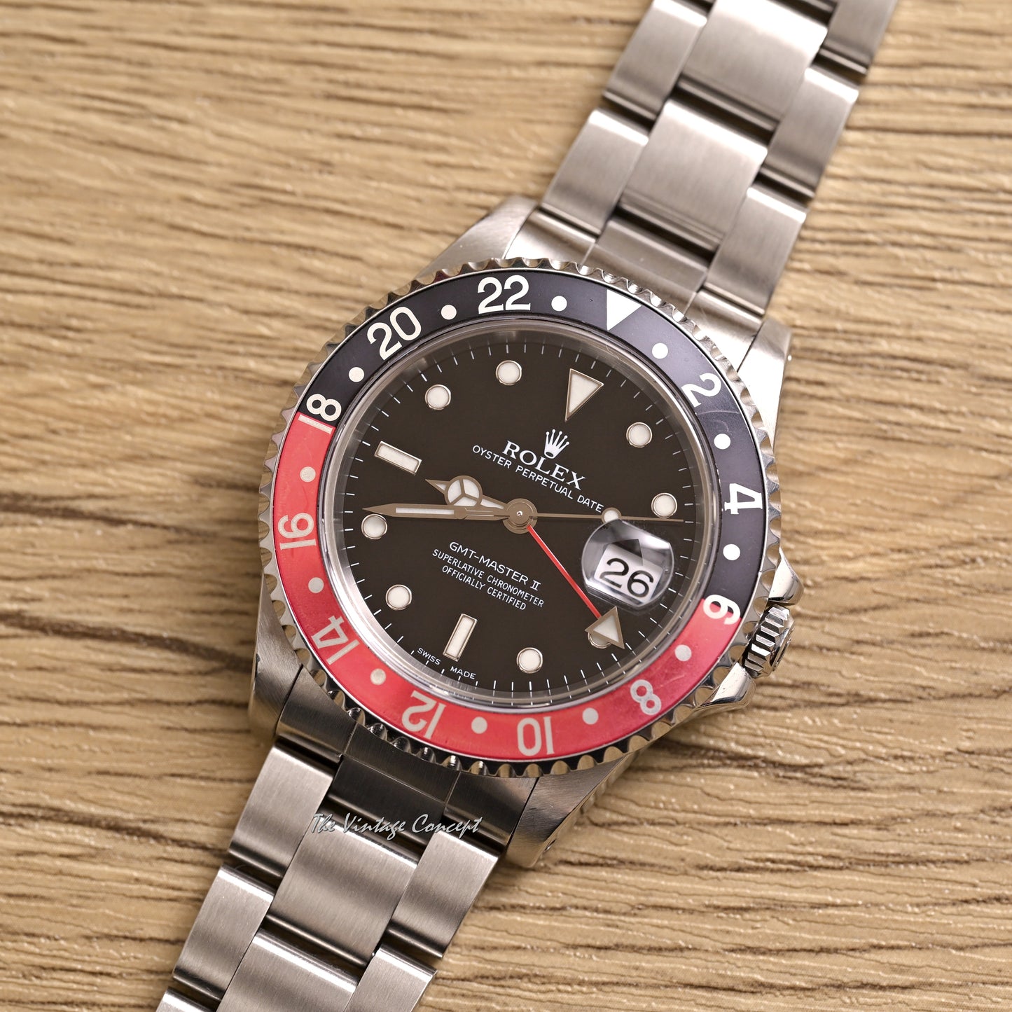 Rolex Steel GMT-Master II “Coke” w/Original Paper Ref. 16710