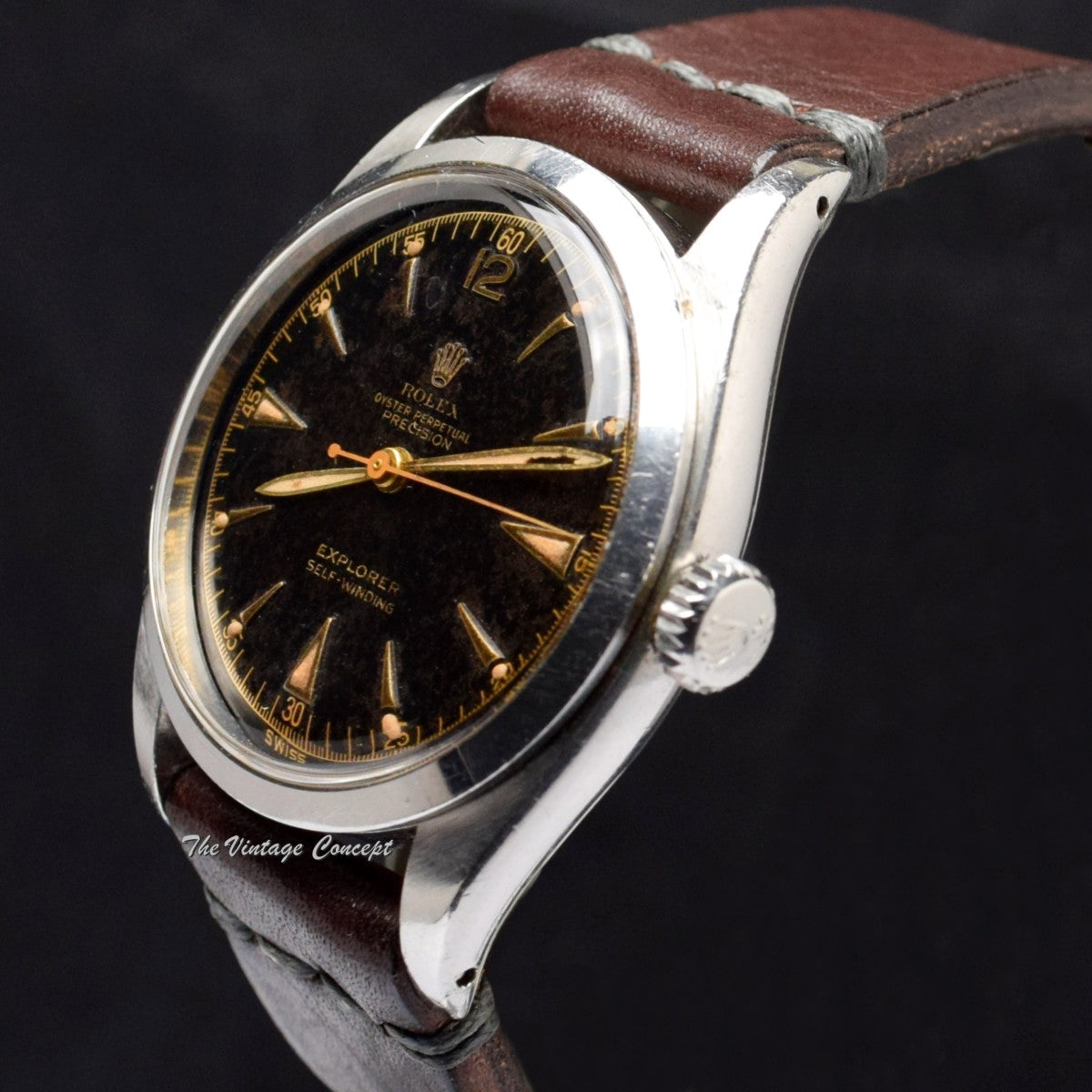 Rolex Early Explorer Chapter Ring Gilt Dial 6298  (SOLD)