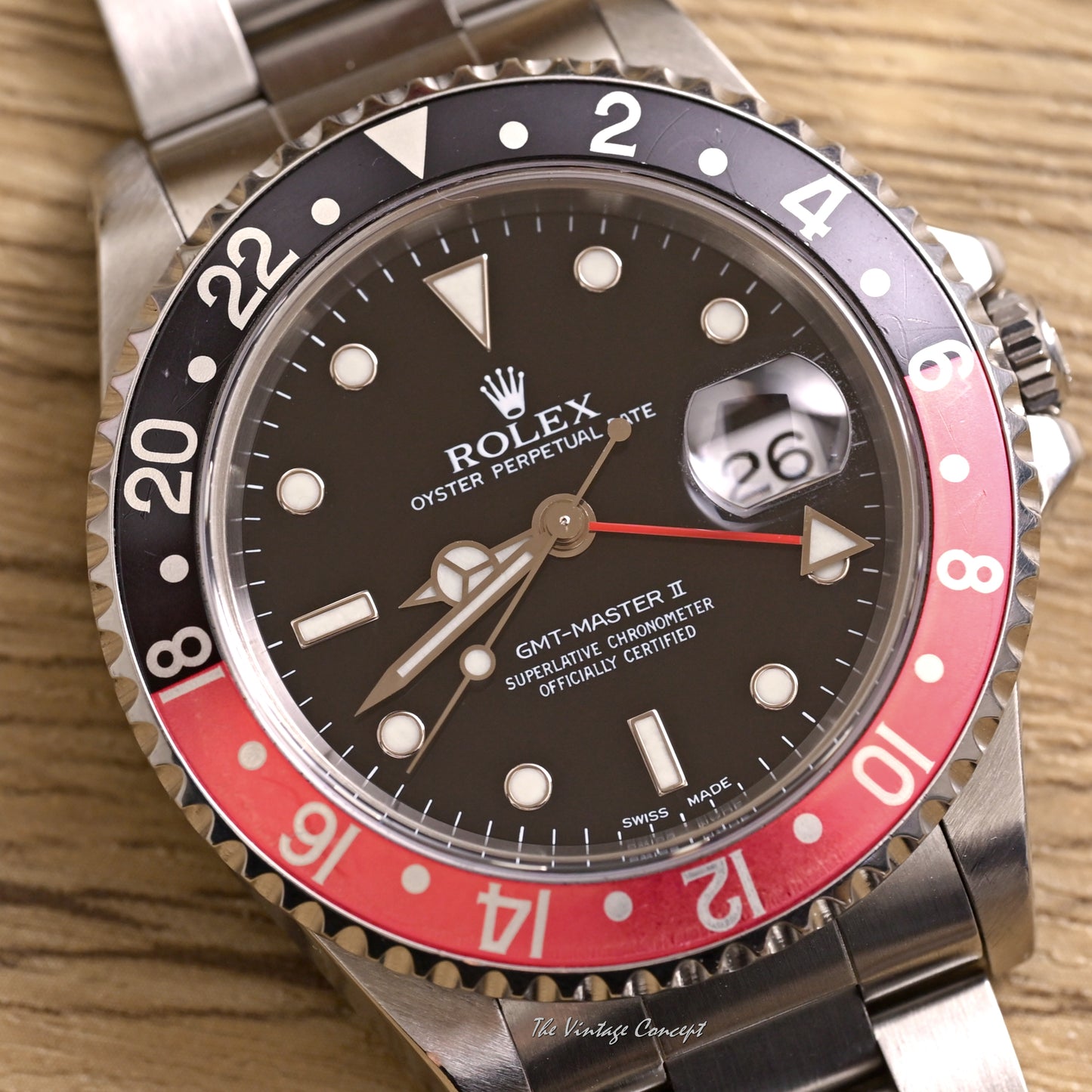 Rolex Steel GMT-Master II “Coke” w/Original Paper Ref. 16710