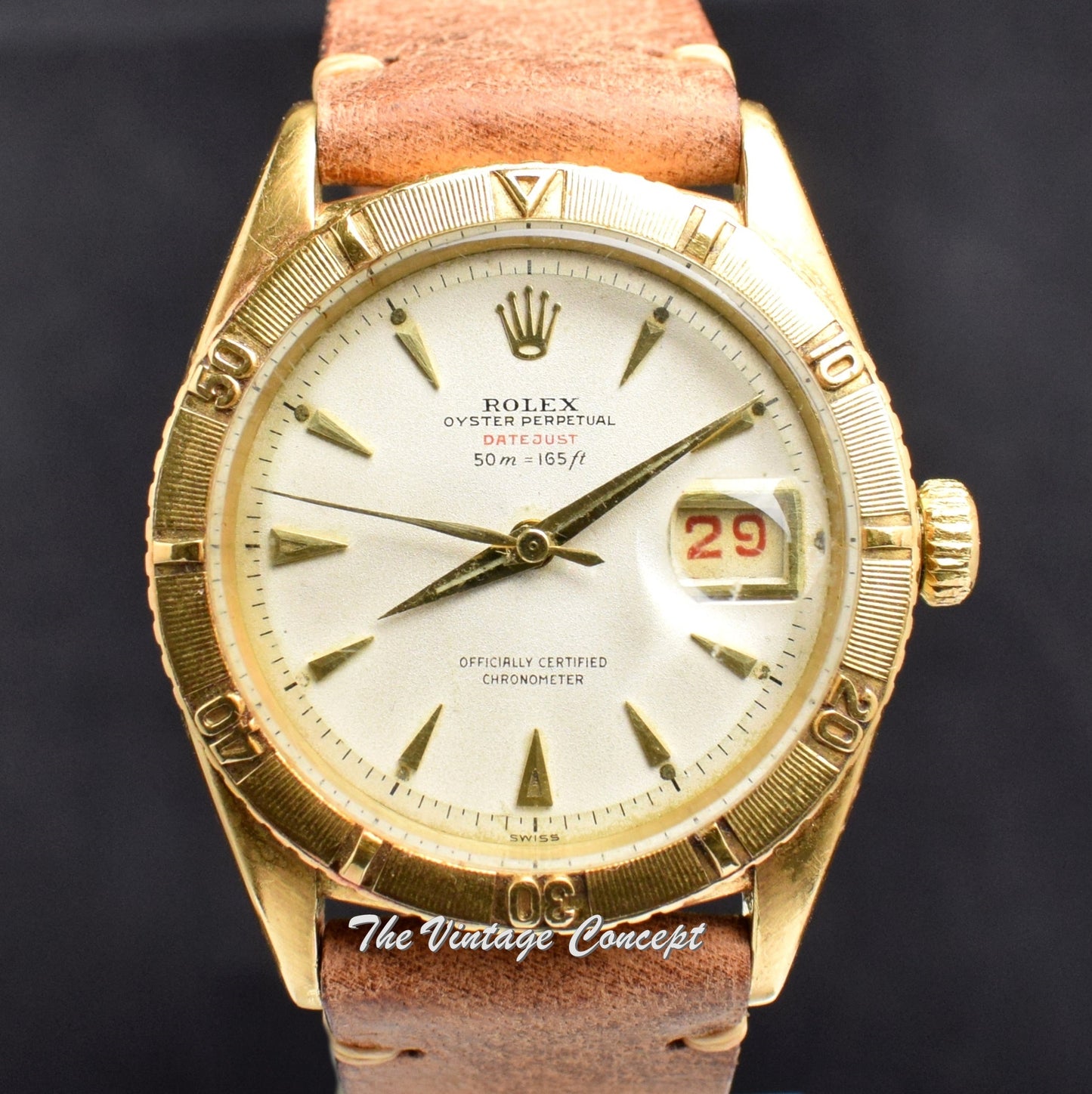 Rolex 18K Gold Big Bubbleback Red “Datejust” 6309 (SOLD)