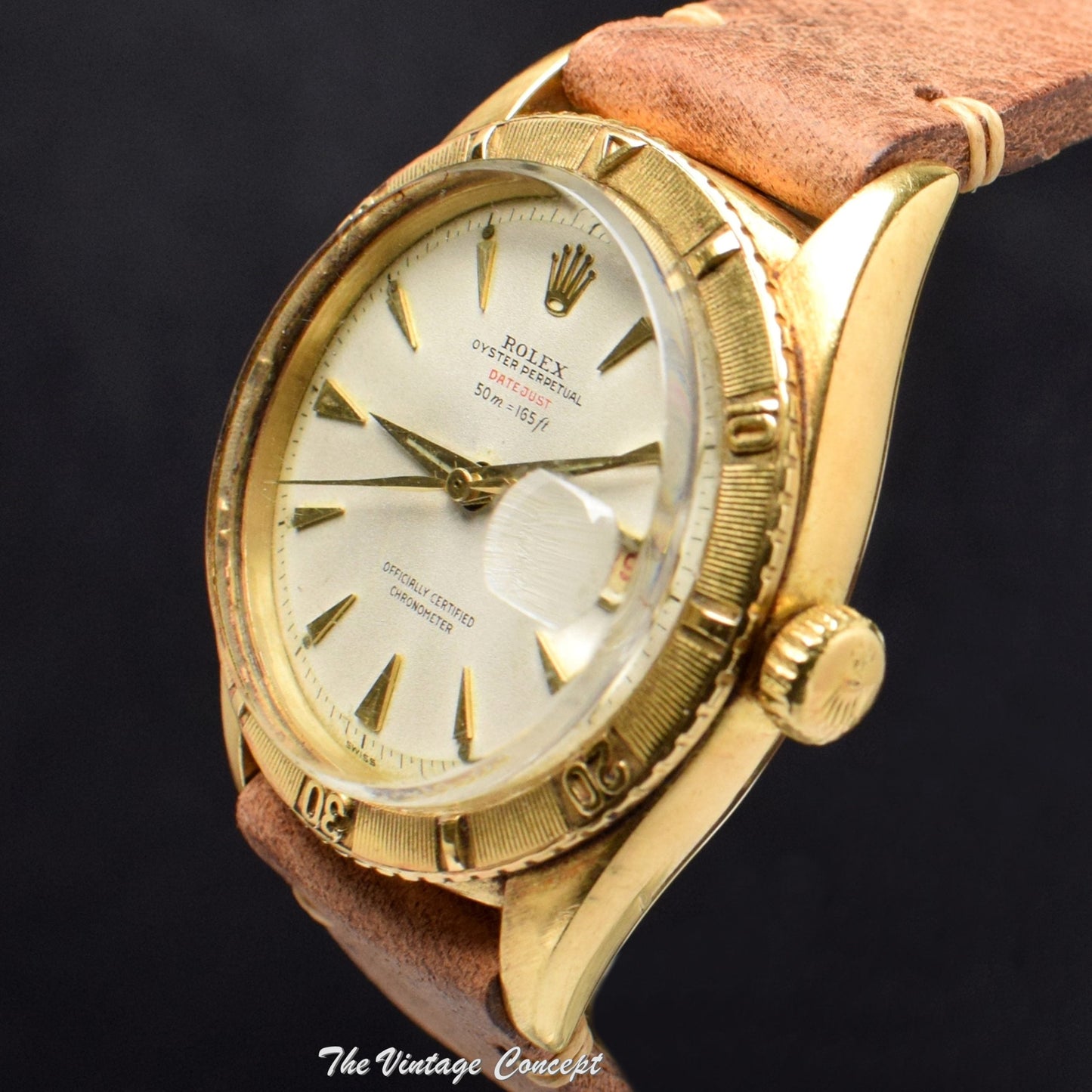 Rolex 18K Gold Big Bubbleback Red “Datejust” 6309 (SOLD)