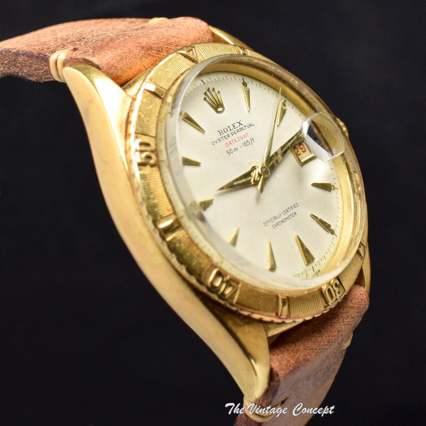 Rolex 18K Gold Big Bubbleback Red “Datejust” 6309 (SOLD)