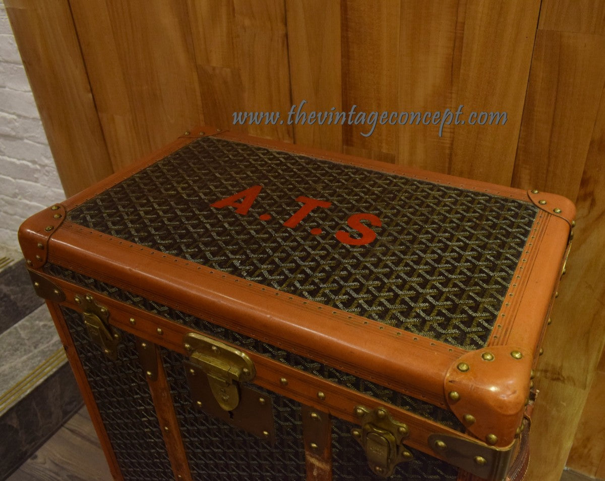 Goyard Vintage Wardrobe Initial "A.T.S"