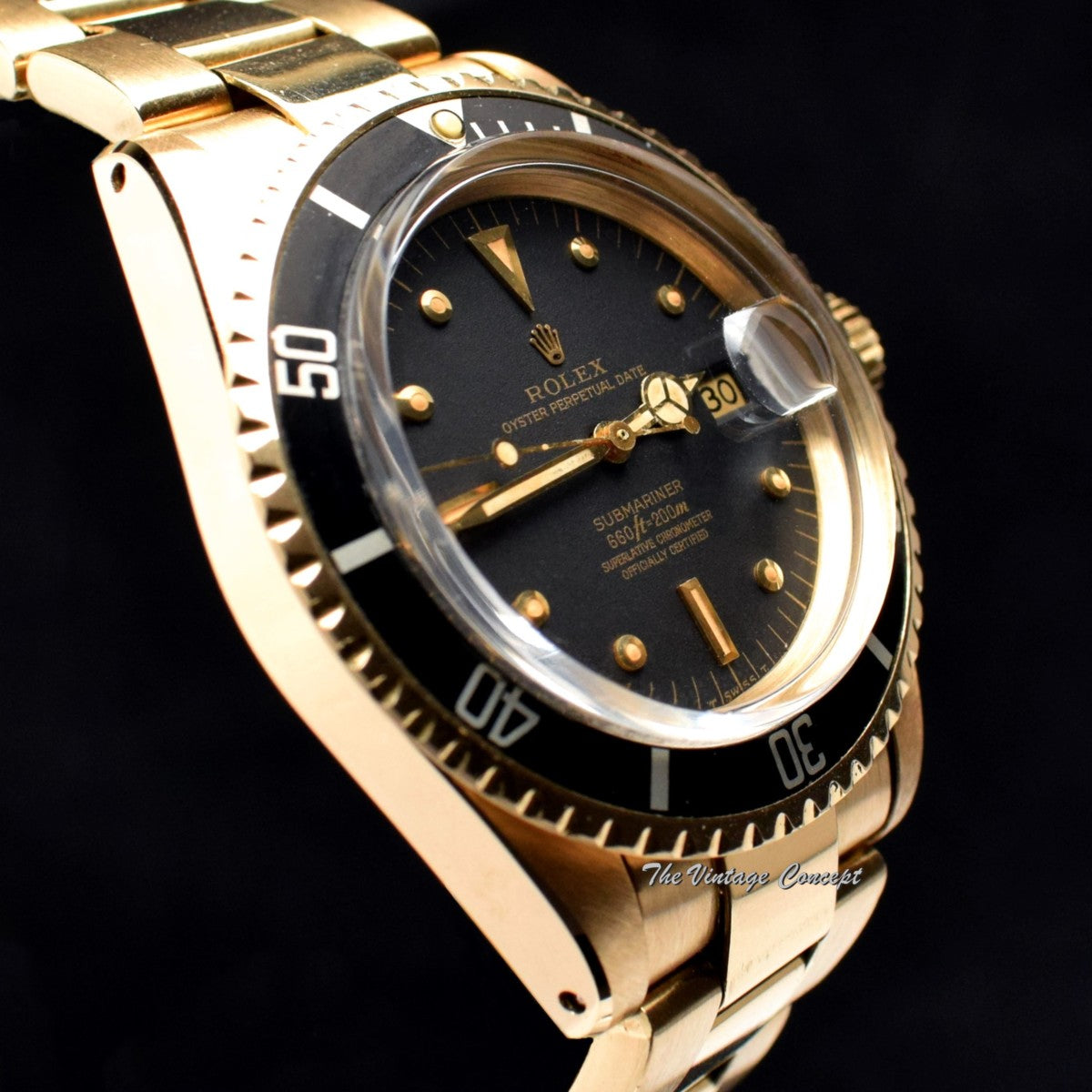 Rolex Submariner 18K YG Black Nipple Dial 1680 (SOLD)