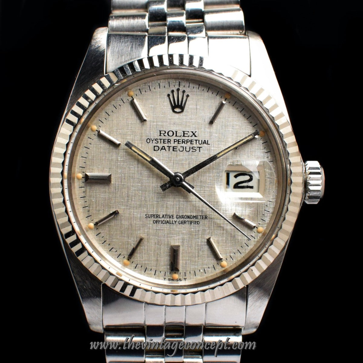 Rolex Datejust Silver Linen Dial 16014 (SOLD)