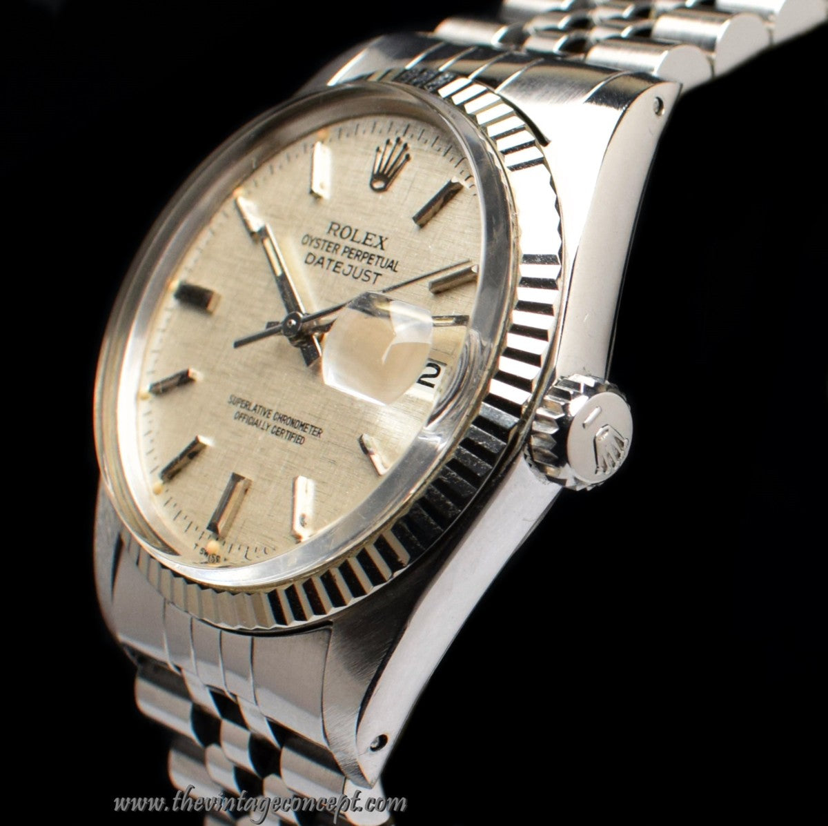 Rolex Datejust Silver Linen Dial 16014 (SOLD)