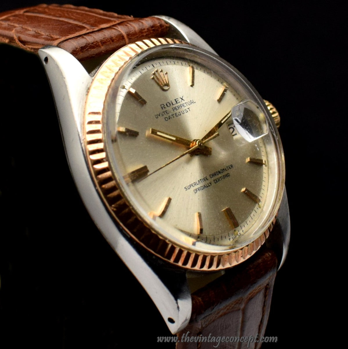 Rolex Datejust RG/SS Silver Dial 1601 (SOLD)