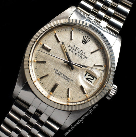 Rolex Datejust Silver Linen Dial 16014 (SOLD)