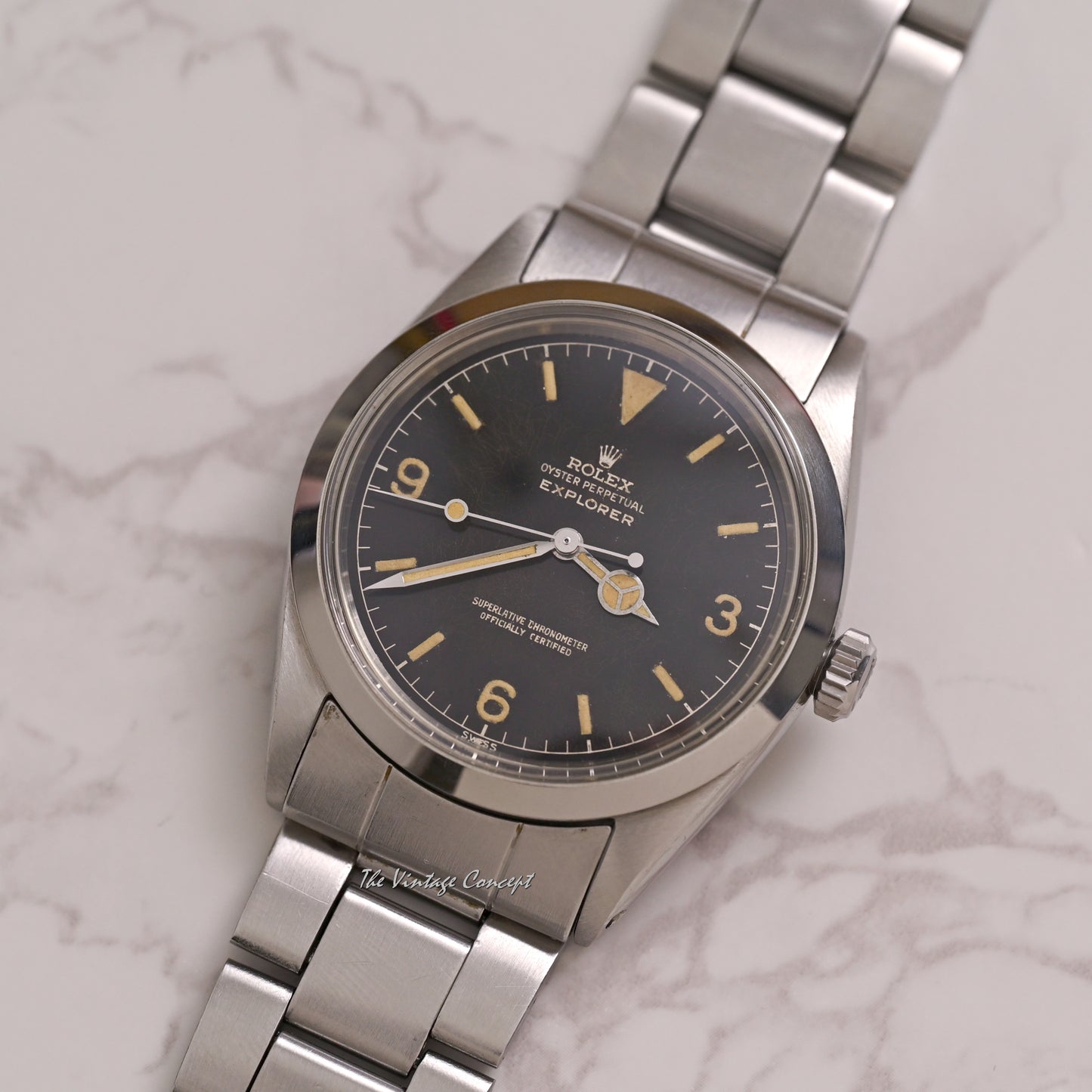 Rolex Steel Explorer I Gilt Dial with Chapter Ring Ref. 1016