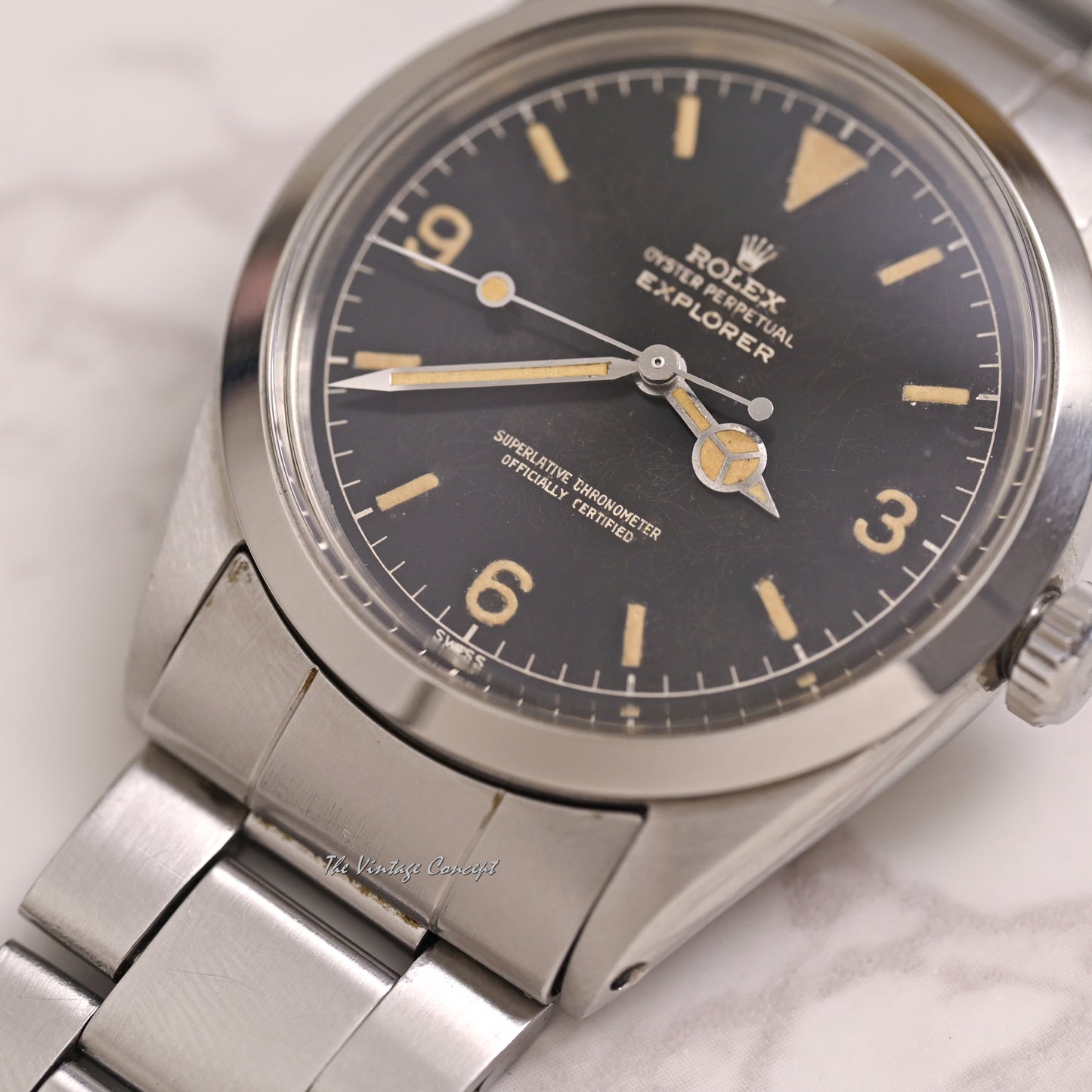 Rolex Steel Explorer I Gilt Dial with Chapter Ring Ref. 1016