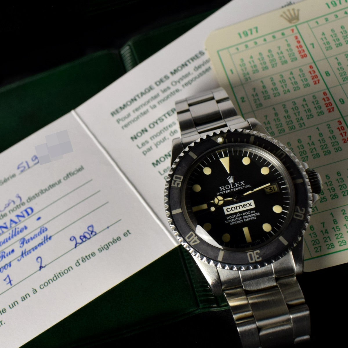 Rolex Sea-Dweller COMEX Big Logo 1665 w/Service Card (SOLD)