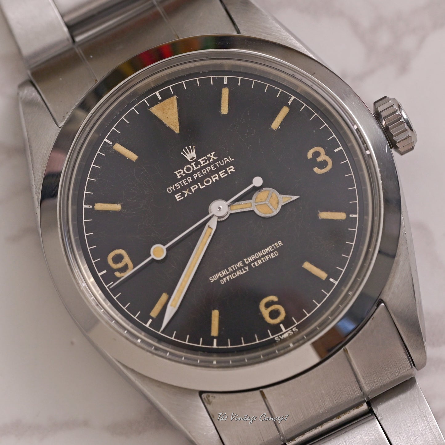 Rolex Steel Explorer I Gilt Dial with Chapter Ring Ref. 1016
