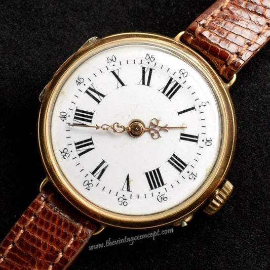 Porcelain Ladies watch 18K Hand Winding